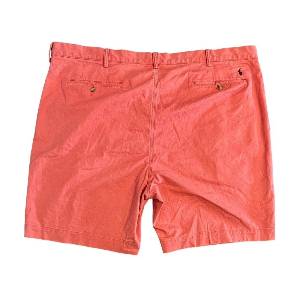 Polo Ralph Lauren Stretch Classic Fit Chino Shorts Mens 46 Salmon Pink Cotton